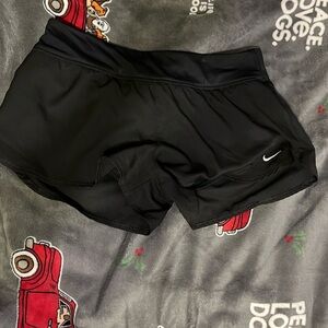 Black Nike shorts with liner